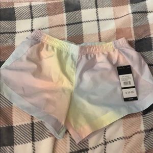 NWT  Adidas girls rainbow shorts